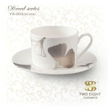 Vajilla de porcelana de alta calidad taza y taza de cerámica para restaurante y hotel